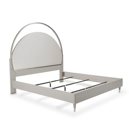 Eclipse Cal King Upholstered Bed with LED Lights - Moonlight