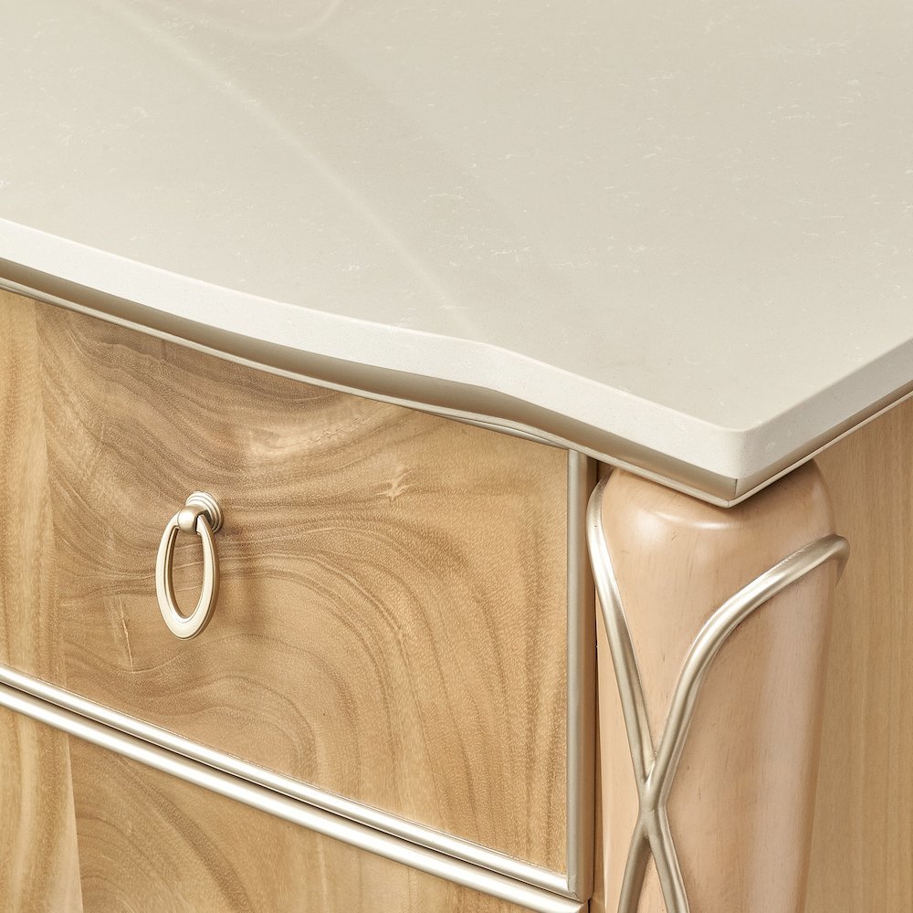 Villa Cherie Dresser and Mirror - Caramel