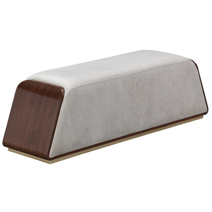 Houston Accent Bench - Porcini/Walnut