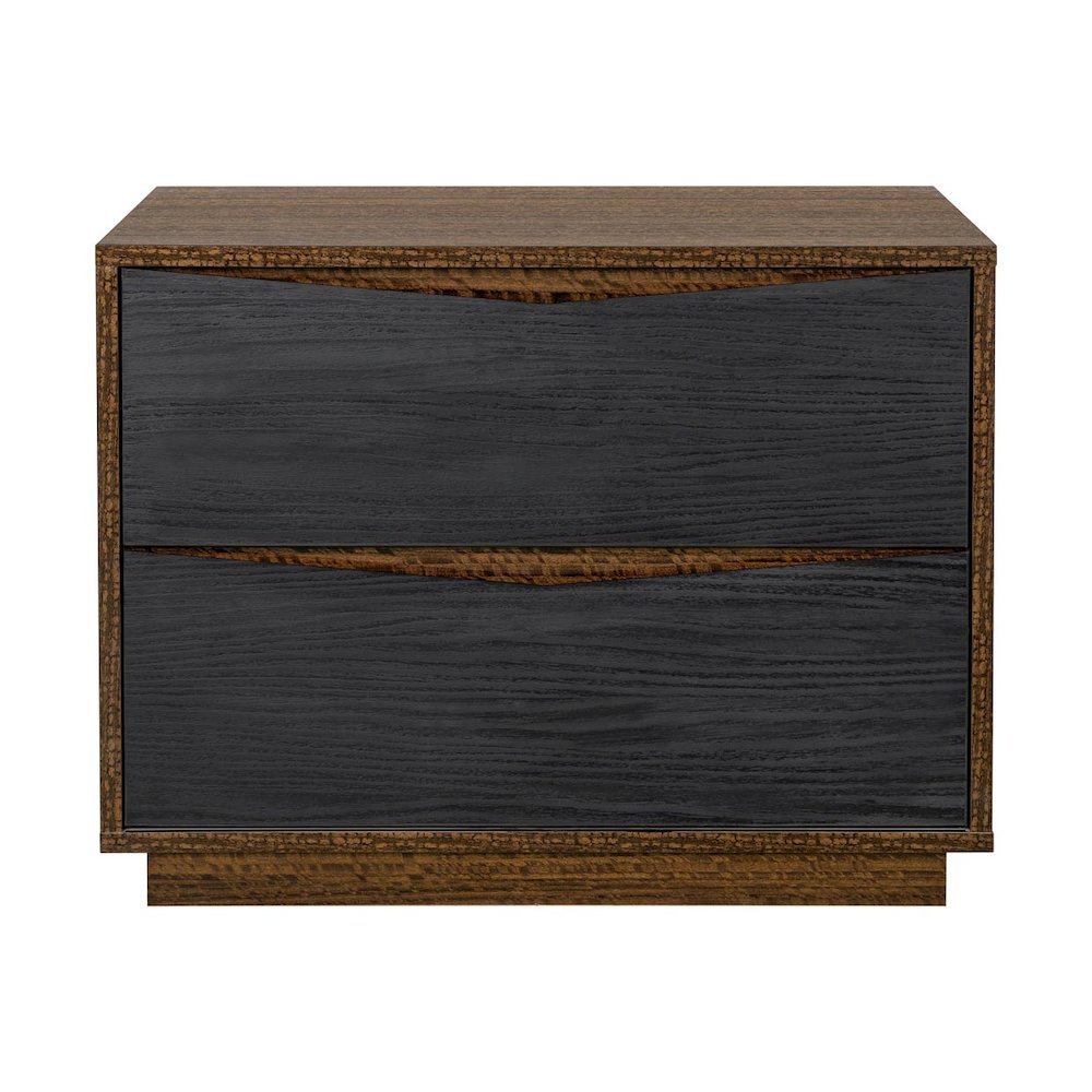 Kayner 2-Drawer Nightstand - Charcoal