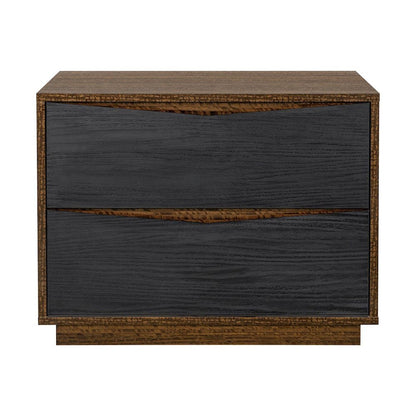 Kayner 2-Drawer Nightstand - Charcoal