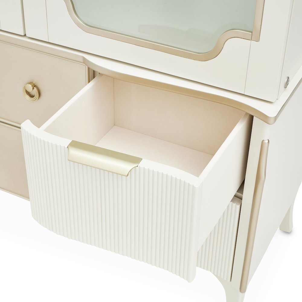 La Marisia Display Cabinet - Creamy Pearl