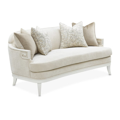 La Marisia Chenille Loveseat - Tranquil/Creamy Pearl