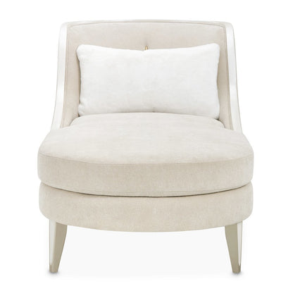 La Marisia Chenille Chaise - Tranquil/Light Champagne