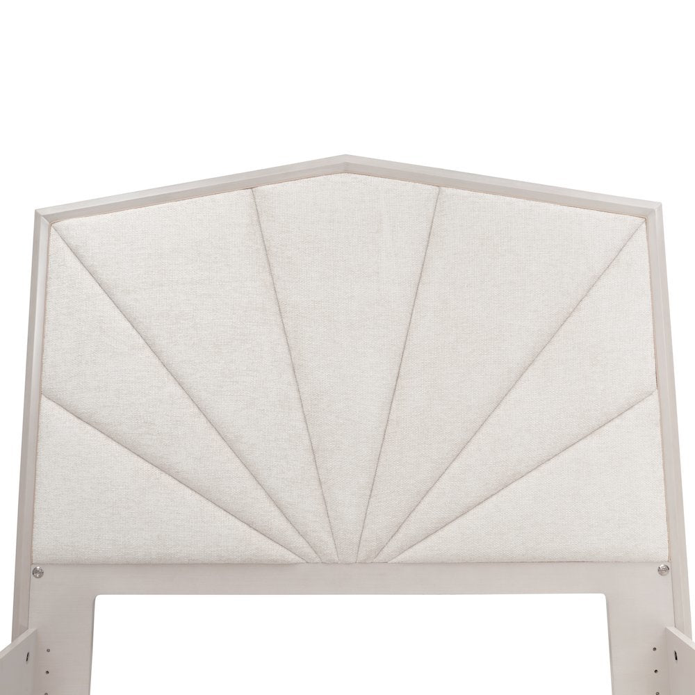 Fantosini King Tufted Panel Bed - Silver Mist