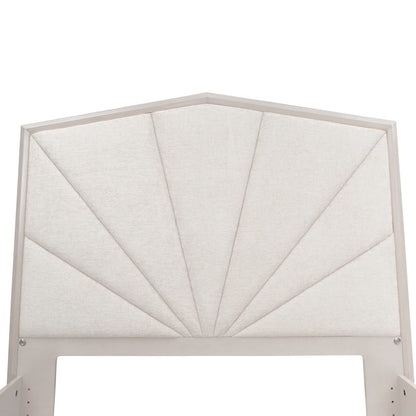 Fantosini King Tufted Panel Bed - Silver Mist