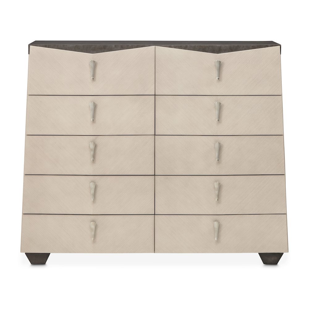 Fantosini 10-Drawer Mule Chest - Silver Mist