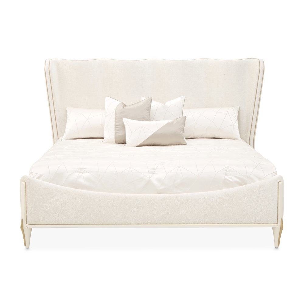 La Terrazza King Panel Bed - Creamy Pearl