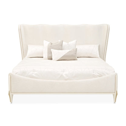 La Terrazza King Panel Bed - Creamy Pearl