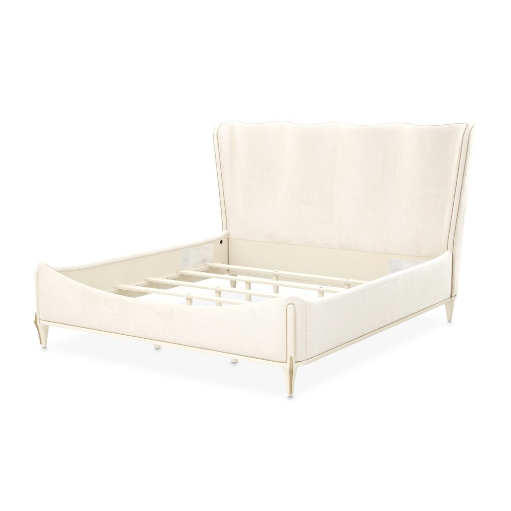 La Terrazza King Panel Bed - Creamy Pearl