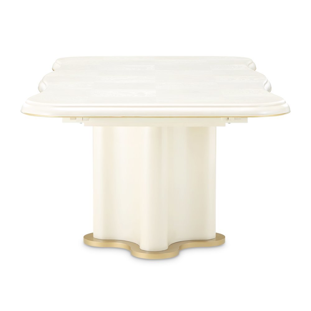 La Terrazza Double Pedestal Dining Table - Creamy Pearl
