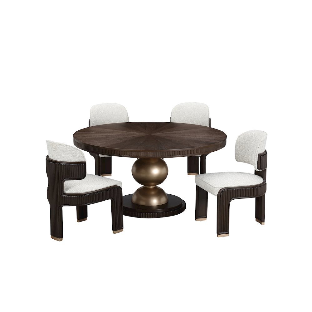 West Kensington Round Dining Table - Medium Espresso