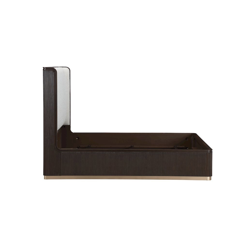 West Kensington Eastern King Bed - Buff/Medium Espresso
