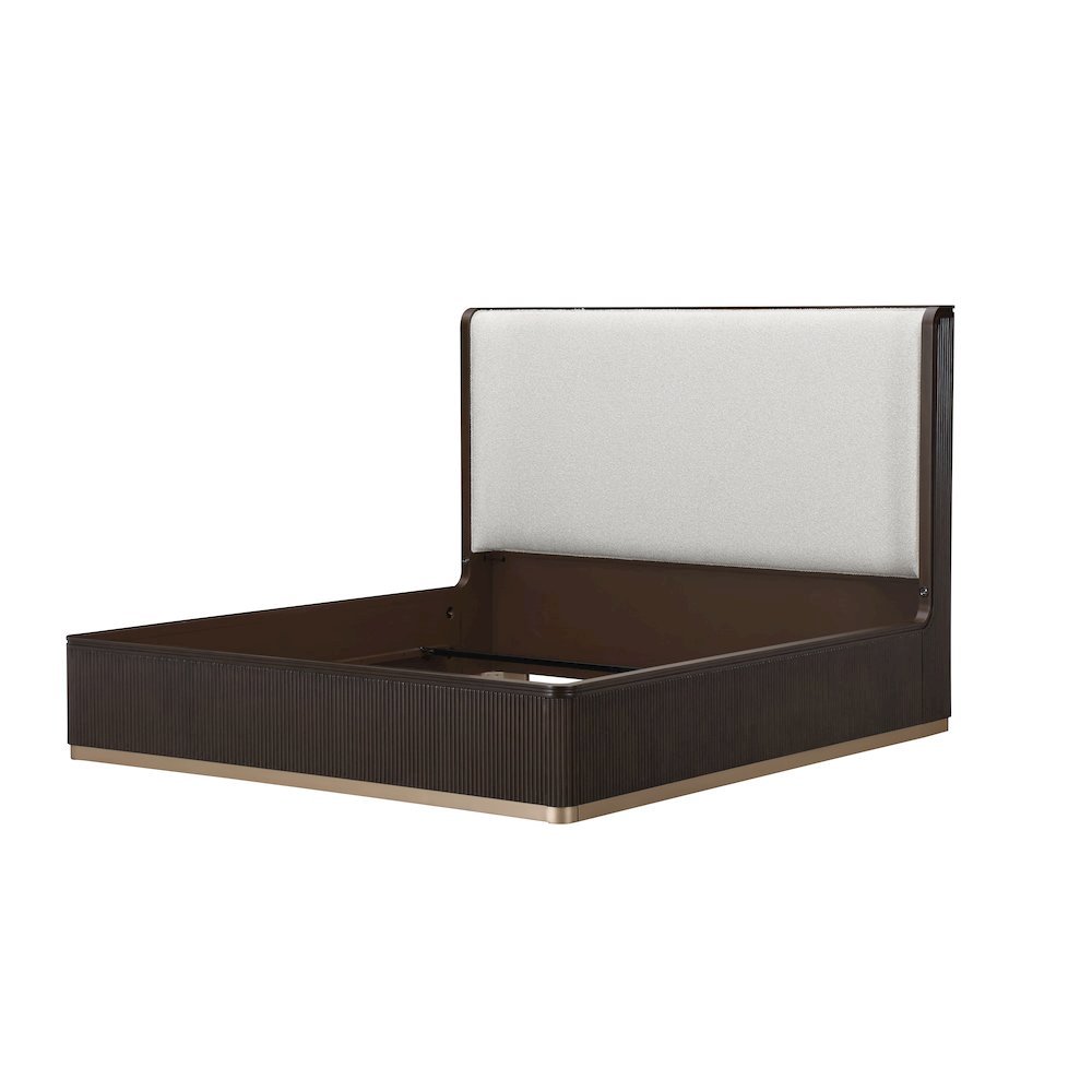 West Kensington Eastern King Bed - Buff/Medium Espresso