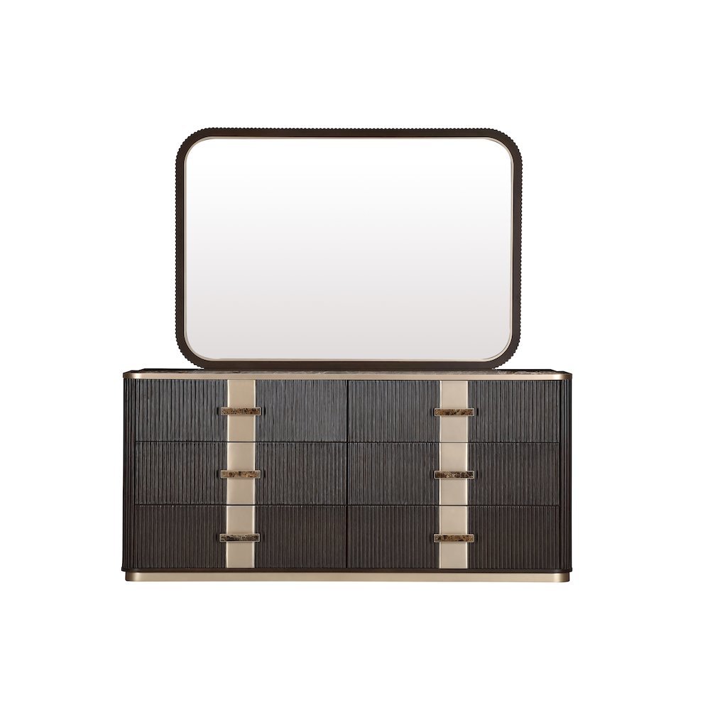 West Kensington Dresser with Mirror - Medium Espresso