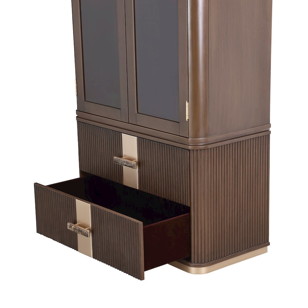 West Kensington Display Cabinet - Medium Espresso