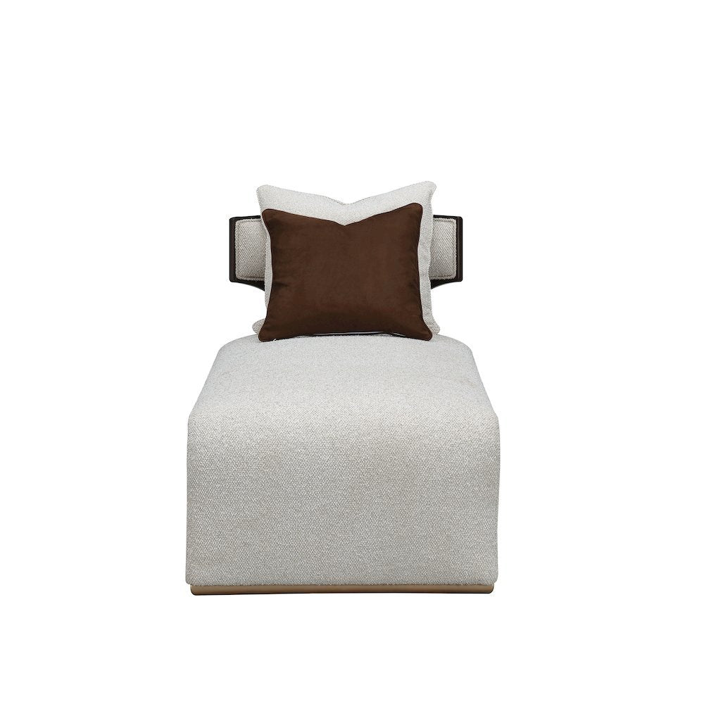 West Kensington Chaise - Buff/Medium Espresso