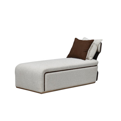 West Kensington Chaise - Buff/Medium Espresso