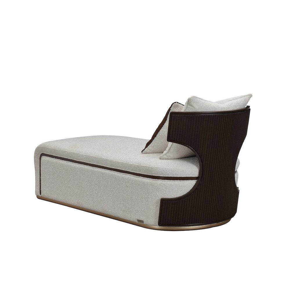 West Kensington Chaise - Buff/Medium Espresso
