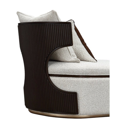 West Kensington Chaise - Buff/Medium Espresso