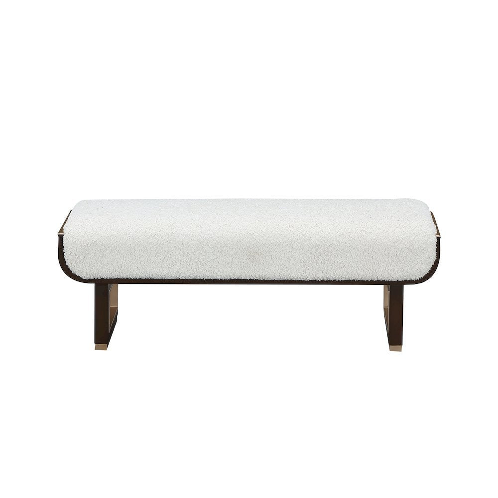 West Kensington Accent Bench - Cream Puff/Medium Espresso