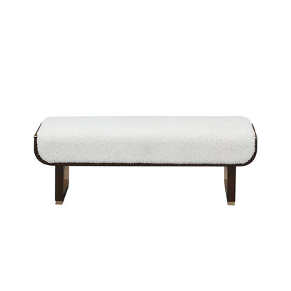 West Kensington Accent Bench - Cream Puff/Medium Espresso