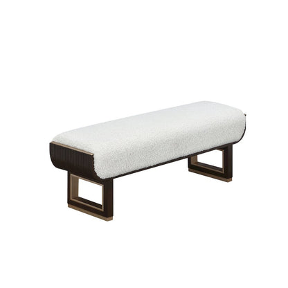 West Kensington Accent Bench - Cream Puff/Medium Espresso