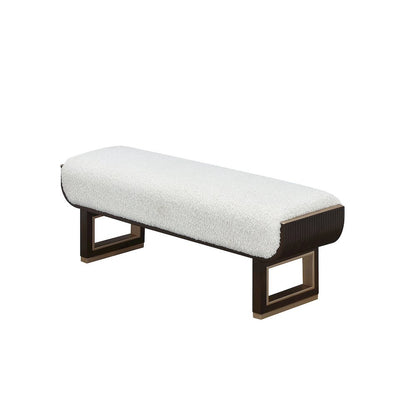 West Kensington Accent Bench - Cream Puff/Medium Espresso