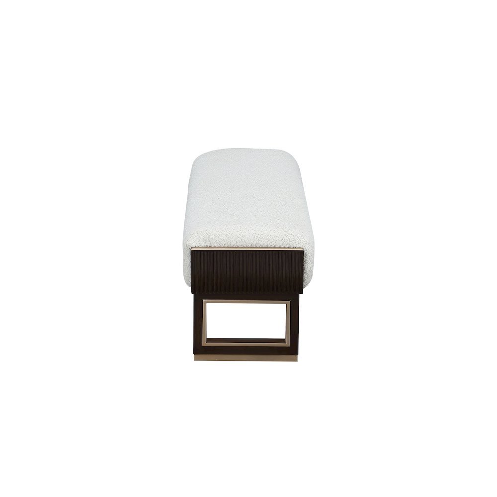West Kensington Accent Bench - Cream Puff/Medium Espresso
