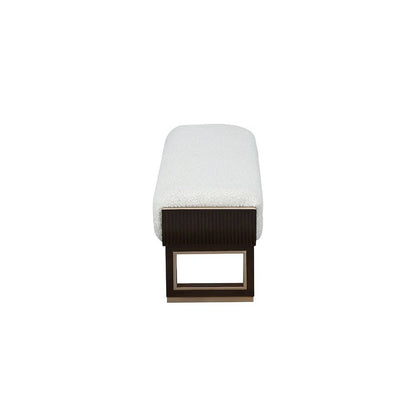 West Kensington Accent Bench - Cream Puff/Medium Espresso