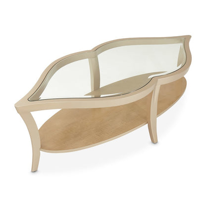 Elegant Wood and Glass Table - Unique Glass Top Coffee Table Design