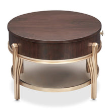 Camellia Field Oval Cocktail Table - Warm Pecan