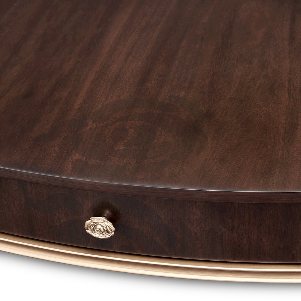 Camellia Field Oval Cocktail Table - Warm Pecan