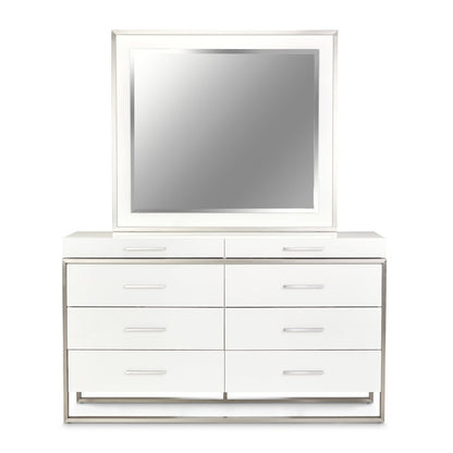 Marquee Dresser with Mirror - Cloud White