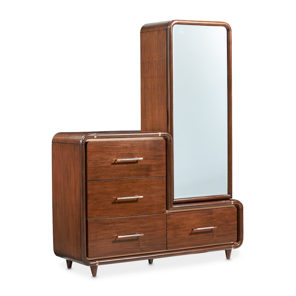 Mason Park Chest with Storage Mirror - Umber