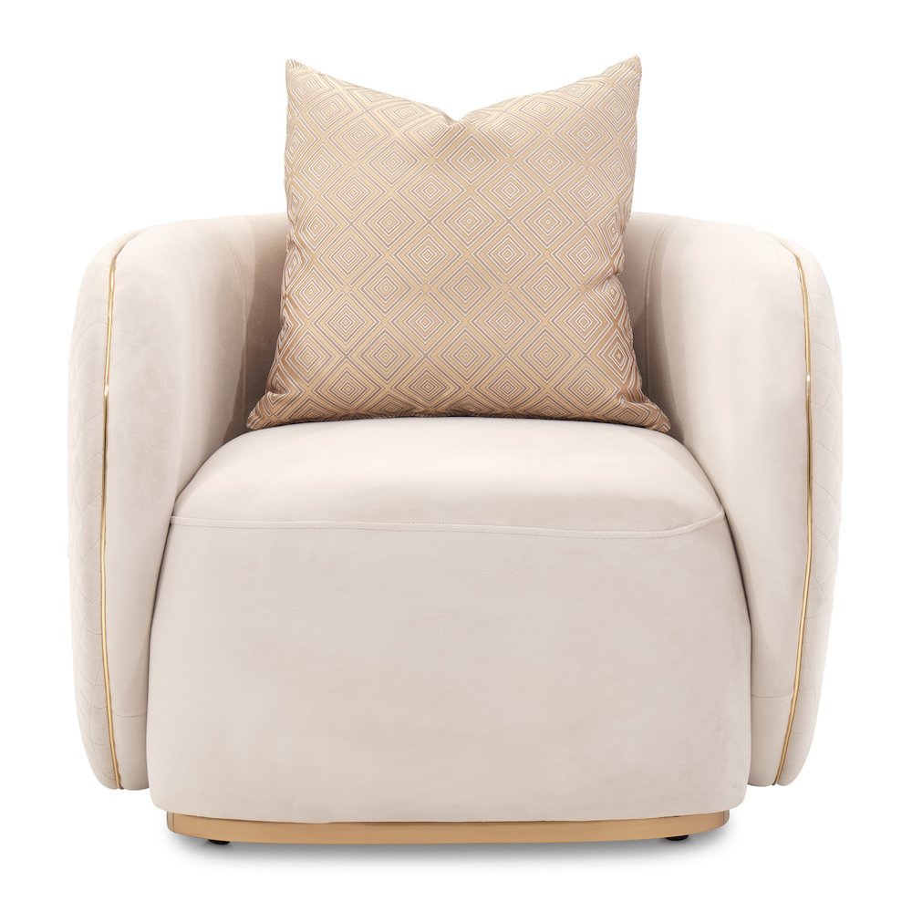 Beige Accent Chair – Comfy Reading Chair and Living Room Arm Chair Design