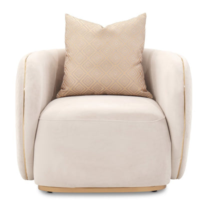 Beige Accent Chair – Comfy Reading Chair and Living Room Arm Chair Design