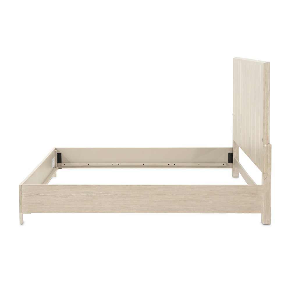 Lotus Bay King Panel Bed with LED Lights - Sand