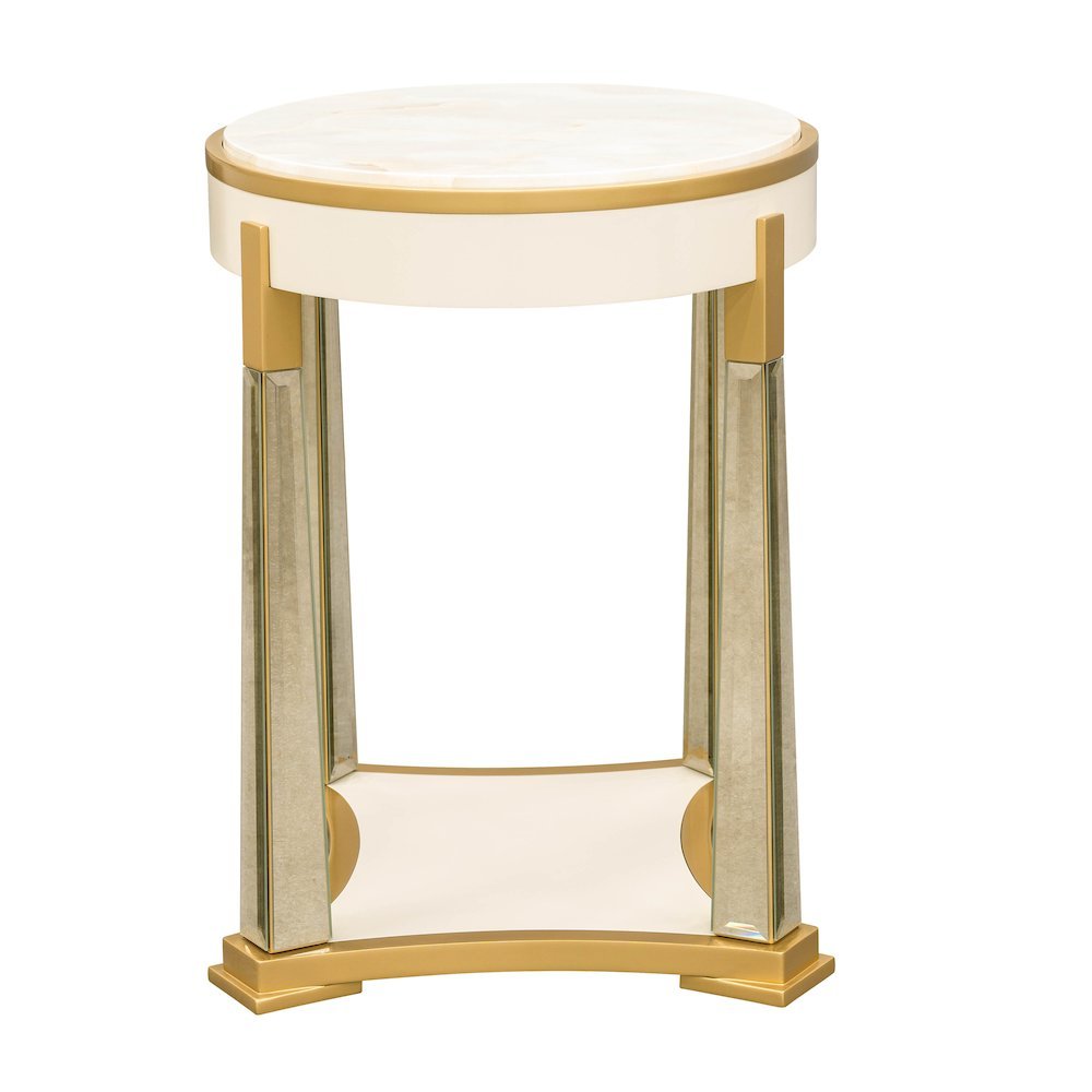 Scotts Square End Table - Light Champagne