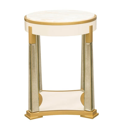 Scotts Square End Table - Light Champagne