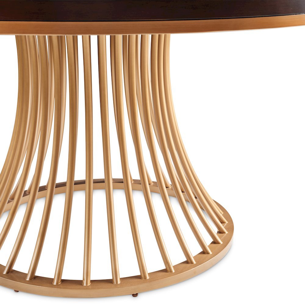 Camellia Field Round Dining Table - Warm Pecan
