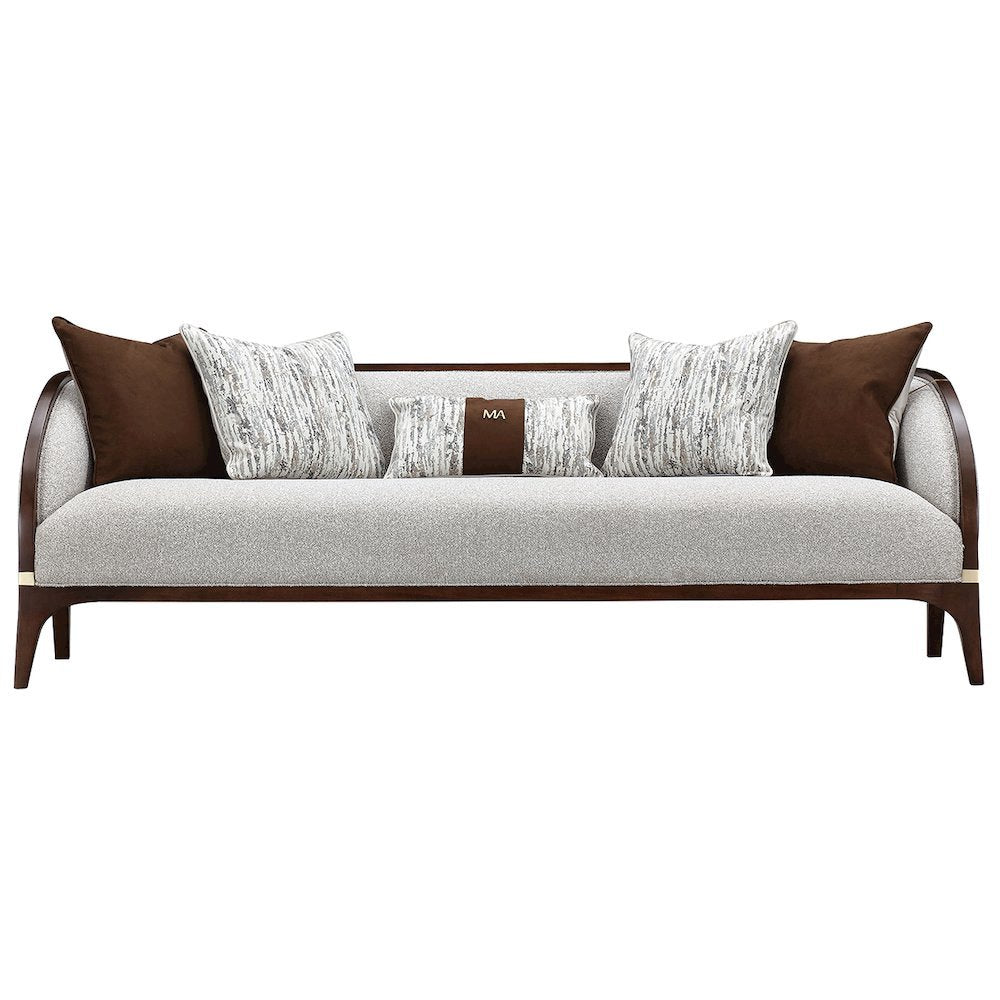 Houston Sofa - Pebble/Walnut