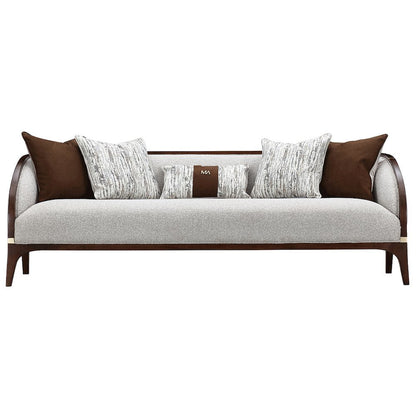 Houston Sofa - Pebble/Walnut