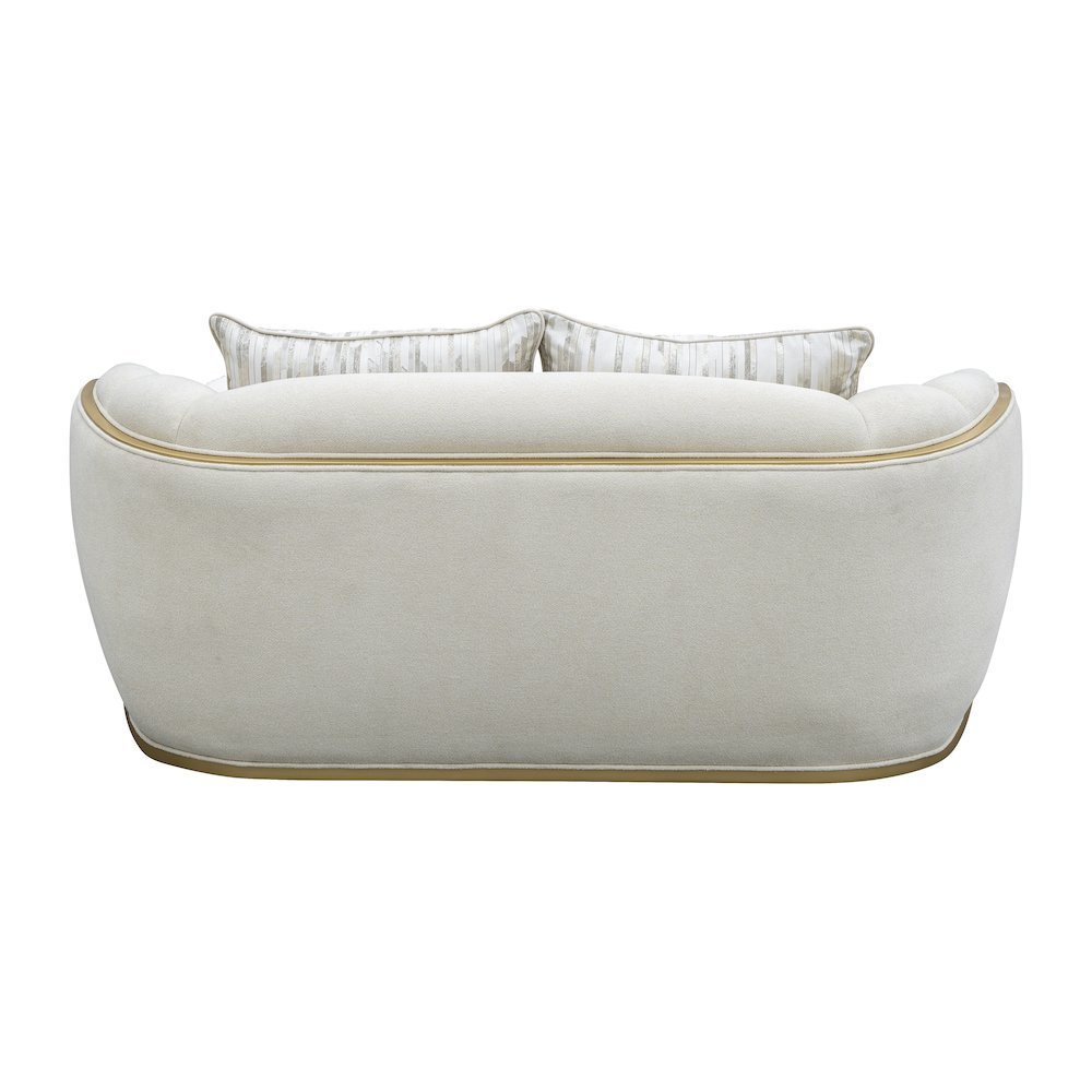 Scotts Square Loveseat - Cornsilk/Light Champagne