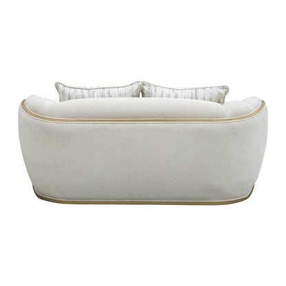 Scotts Square Loveseat - Cornsilk/Light Champagne
