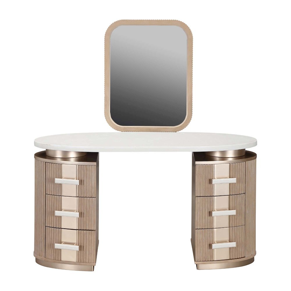 West Kensington Vanity with Mirror - Sea Salt Caramel