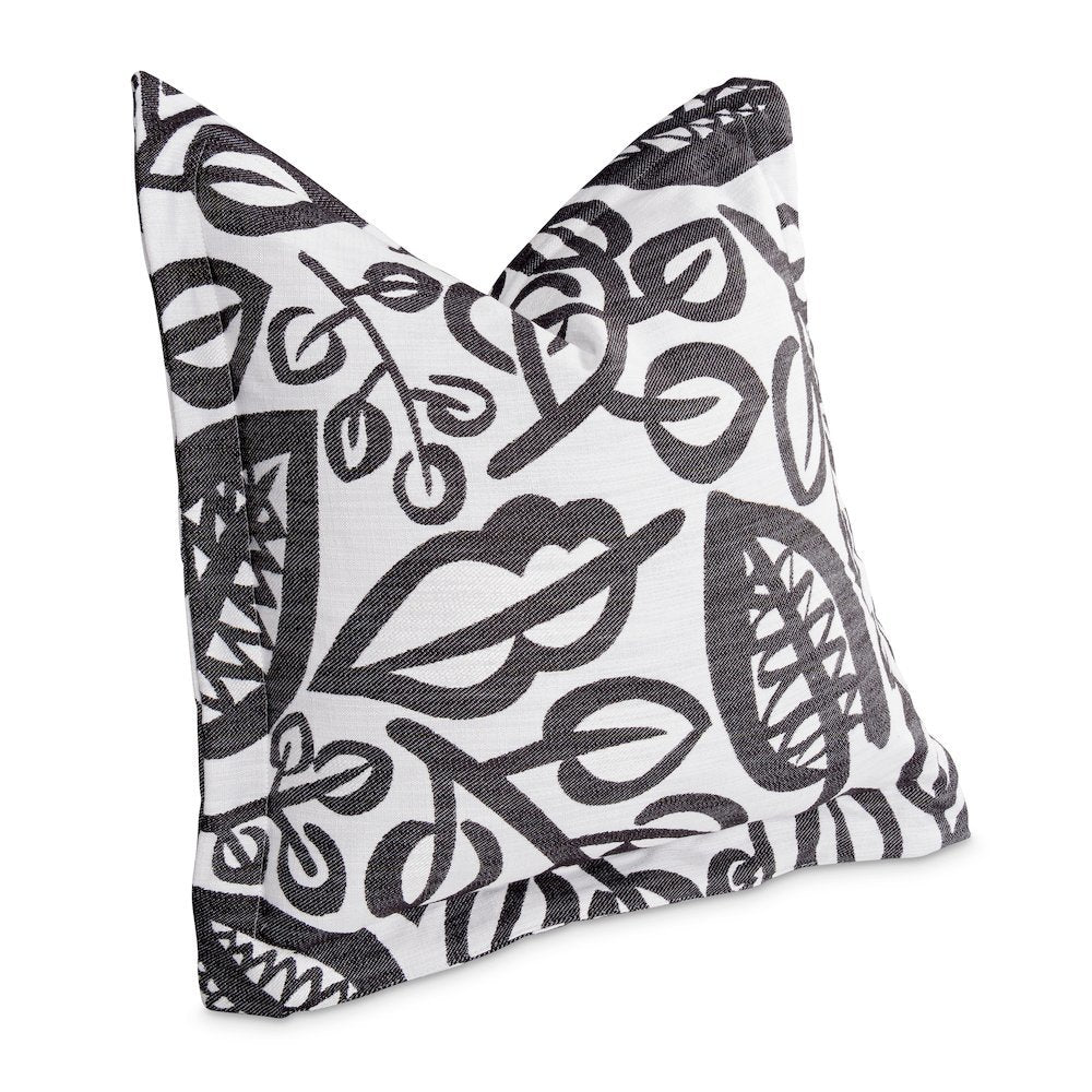 Uptown Downtown Zio 24" Square Throw Pillow, Set of 2 - Black/White
