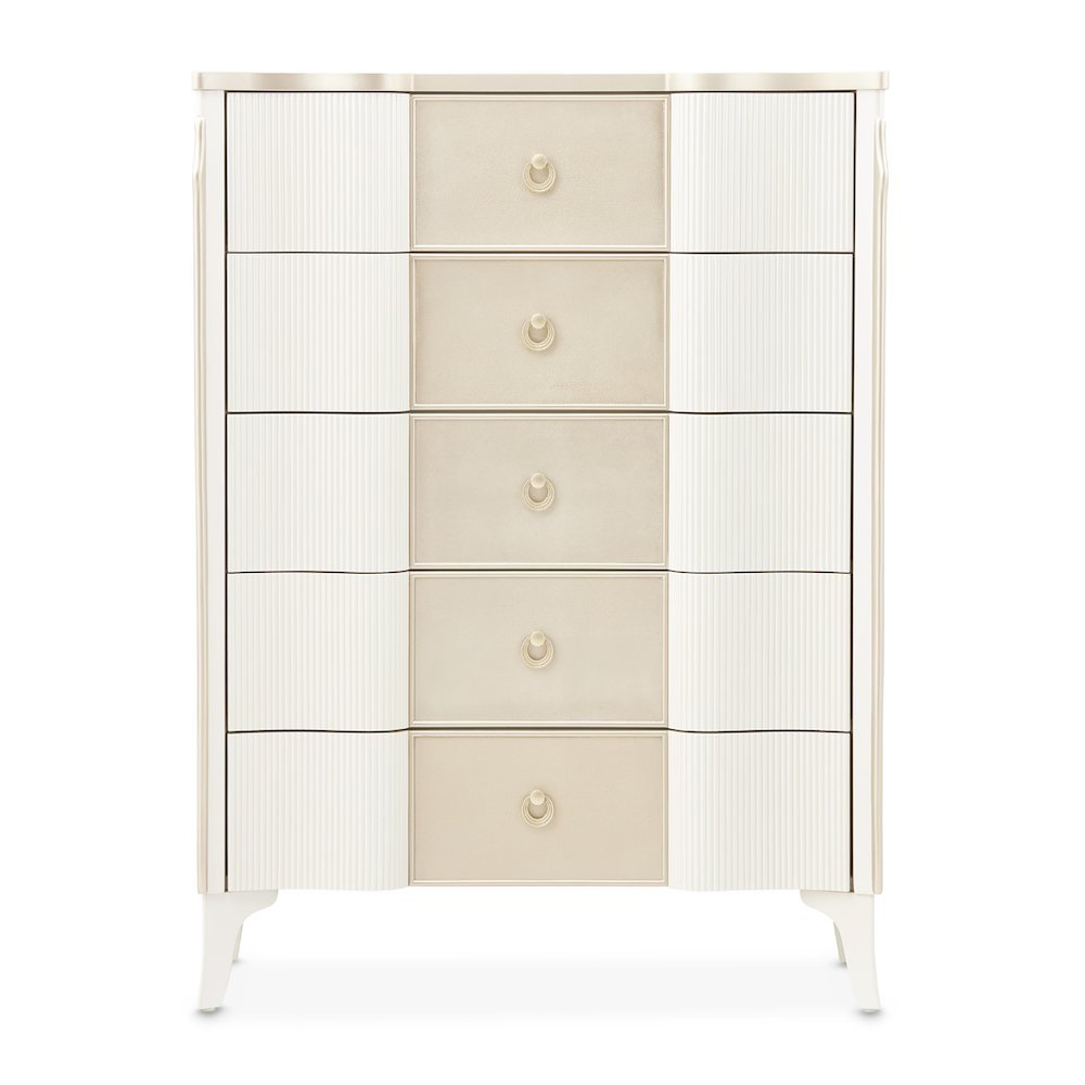 La Marisia 5-Drawer Chest - Creamy Pearl