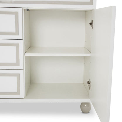 Sky Tower Dresser with Mirror - Cloud White