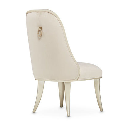 Velvet Chairs Set of 2, Beige Chairs for Dining Table with Tall Back